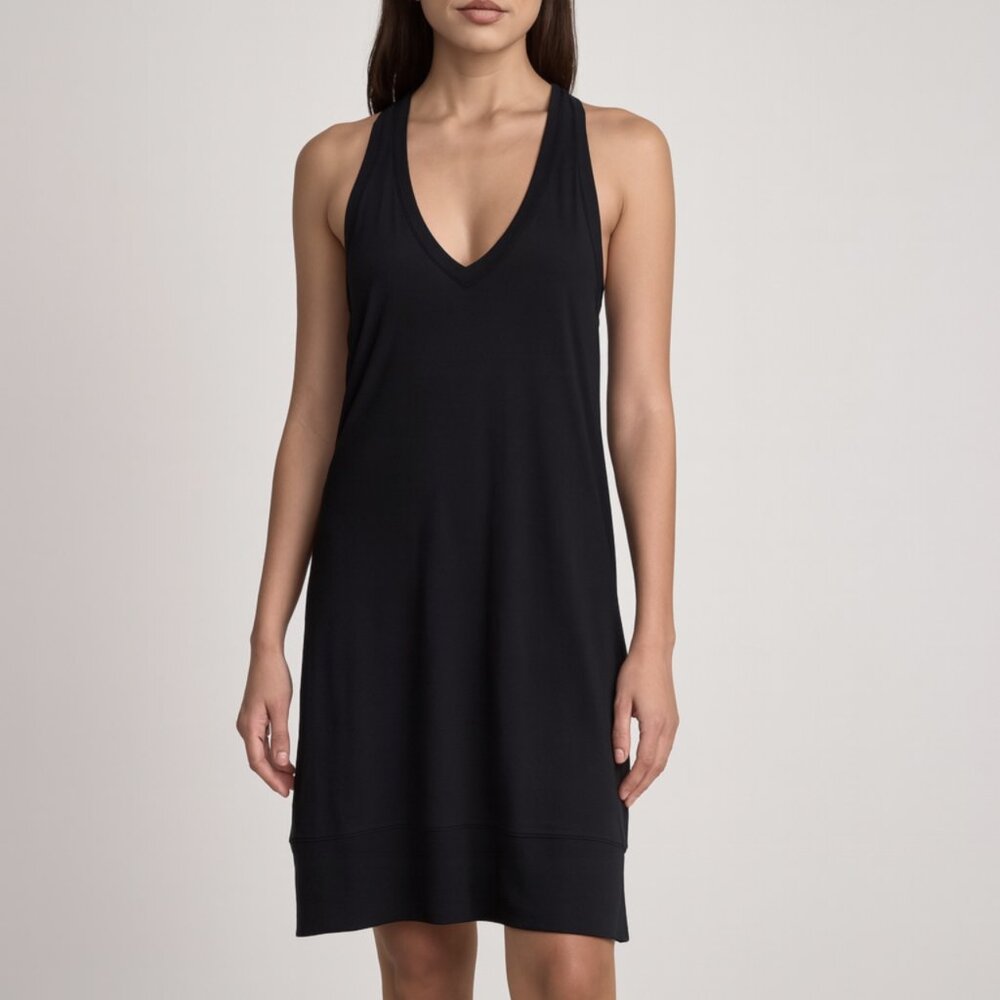 Feel The Piece Black Racerback Tank Dress Size S | Casual Minimalist Style